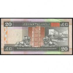 Hong Kong - HSBC Limited - Pick 201d_1 - 20 dollars - Série GX - 01/01/1998 - Etat : TTB