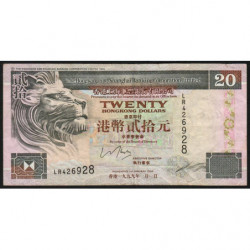 Hong Kong - Pick 201d - The H. S. B. C. Lim. - 20 dollars - 01/01/1999 - Etat : TB