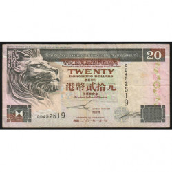 Hong Kong - Pick 201d - The H. S. B. C. Lim. - 20 dollars - 01/01/2001 - Etat : TB