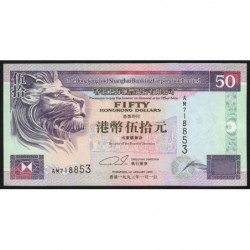 Hong Kong - HSBC Limited - Pick 202a_1 - 50 dollars - Série AM - 01/01/1993 - Etat : SUP