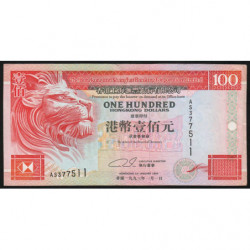 Hong Kong - HSBC Limited - Pick 203a_1 - 100 dollars - Série AS - 01/01/1993 - Etat : TTB