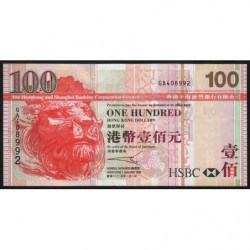 Hong Kong - Pick 209b - The H. S. B. C. Lim. - 100 dollars - 01/01/2005 - Etat : TTB+