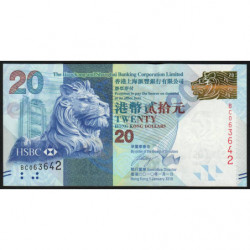 Hong Kong - Pick 212a - The H. S. B. C. Lim. - 20 dollars - 01/01/2010 - Etat : NEUF