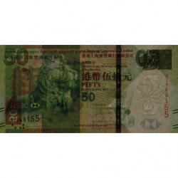 Hong Kong - HSBC Limited - Pick 213c - 50 dollars - Série DT - 01/01/2013 - Etat : NEUF