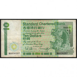 Hong Kong - Pick 278b - Standard Chartered Bank - 10 dollars - 01/01/1987 - Etat : TB+