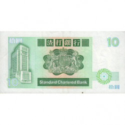 Hong Kong - Pick 278b - Standard Chartered Bank - 10 dollars - 01/01/1987 - Etat : SUP