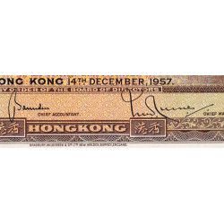 Hong Kong - HSBC - Pick 180a_3 - 5 dollars - Série H/H - 14/12/1957 - Etat : SUP