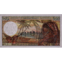 Comores - Pick 7_2 - 500 francs - Série Y.1 - 1976 - Etat : NEUF