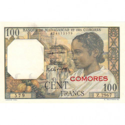 Comores - Pick 3b_2 - 100 francs - Série Z.2967 - 1963 - Etat : pr.NEUF