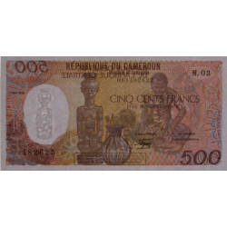 Cameroun - Pick 24a_4 - 500 francs - Série M.03 - 01/01/1988 - Etat : NEUF