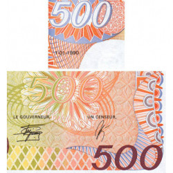 Congo (Brazzaville) - Pick 8c - 500 francs - Série Y.03 - 01/01/1990 - Etat : NEUF