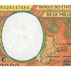 Congo (Brazzaville) - Afr. Centrale - Pick 103Ca - 2'000 francs - 1993 - Etat : NEUF