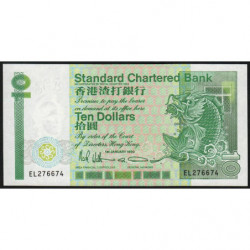 Hong Kong - Pick 278c - Standard Chartered Bank - 10 dollars - 01/01/1990 - Etat : NEUF