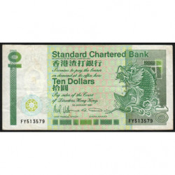 Hong Kong - Pick 278d - Standard Chartered Bank - 10 dollars - 01/01/1991 - Etat : TB+