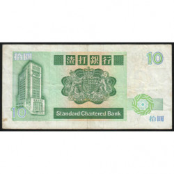 Hong Kong - Pick 278d - Standard Chartered Bank - 10 dollars - 01/01/1991 - Etat : TB+