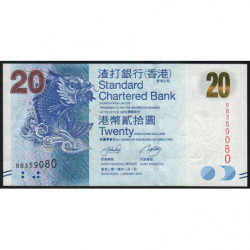 Hong Kong - Pick 297a - Standard Chartered Bank - 20 dollars - 01/01/2010 - Etat : NEUF