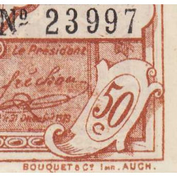 Auch (Gers) - Pirot 15-11 - 50 centimes - Série L - 17/01/1918 - Etat : SPL