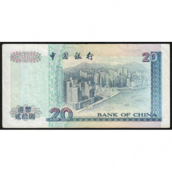 Hong Kong - Pick 329b - Bank of China - 20 dollars - 01/01/1996 - Etat : TB
