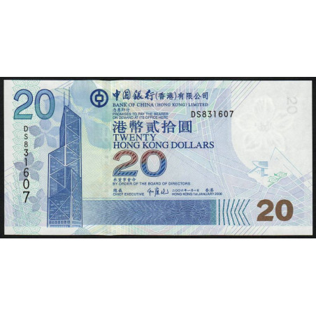 Hong Kong - Pick 335c - Bank of China - 20 dollars - 01/01/2006 - Etat : NEUF