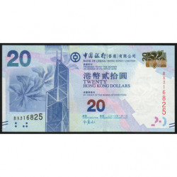 Hong Kong - Pick 341a - Bank of China - 20 dollars - 01/01/2010 - Etat : NEUF