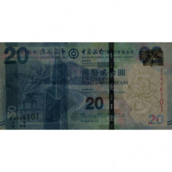 Hong Kong - Pick 341d - Bank of China - 20 dollars - 01/01/2014 - Etat : NEUF