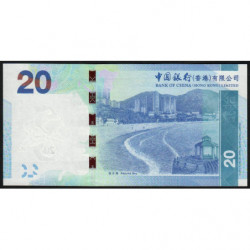 Hong Kong - Pick 341e - Bank of China - 20 dollars - 01/01/2015 - Etat : NEUF