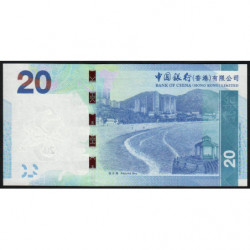 Hong Kong - Bank of China - Pick 341e - 20 dollars - Série FS - 01/01/2015 - Etat : NEUF