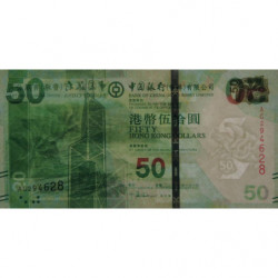 Hong Kong - Bank of China - Pick 342a - 50 dollars - 01/01/2010 - Etat : NEUF