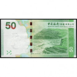 Hong Kong - Bank of China - Pick 342d - 50 dollars - Série BW - 01/01/2014 - Etat : NEUF