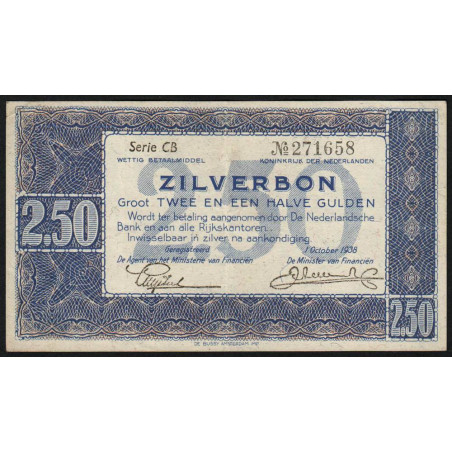 Hollande - Pick 62 - 2,50 gulden - 01/10/1938 - Etat : SUP