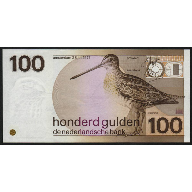 Hollande - Pick 97 - 100 gulden - 08/07/1977 - Etat : pr.NEUF