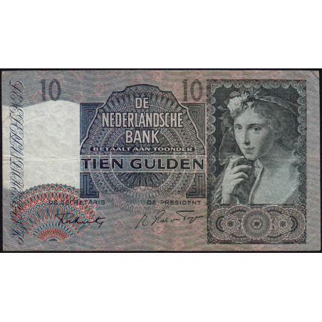 Hollande - Pick 56b - 10 gulden - 07/02/1942 - Etat : TB+
