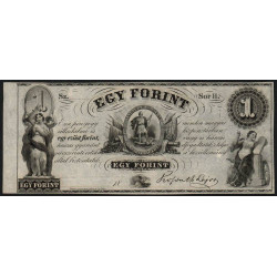 Hongrie - Emission de Philadelphie - Pick S 141r - 1 forint - 1852 - Etat : SPL