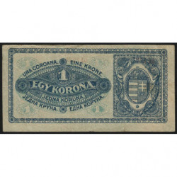 Hongrie - Pick 57 - 1 korona - Série aa 007 - 01/01/1920 - Etat : TTB