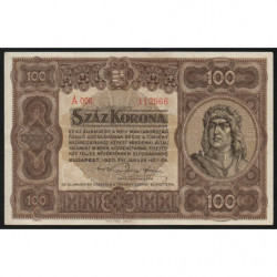 Hongrie - Pick 63 - 100 korona - Série A 026 - 01/01/1920 - Etat : SUP+