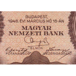 Hongrie - Pick 125 - 1'000'000'000 pengö - Série R 080 - 18/03/1946 - Etat : TTB+