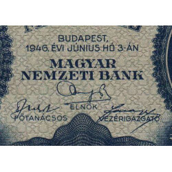 Hongrie - Pick 131 - 1'000'000'000 milpengö - Sans série - 03/06/1946 - Etat : TB