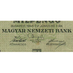 Hongrie - Pick 130 - 100'000'000 milpengö - Sans série - 03/06/1946 - Etat : TTB