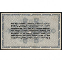 Hongrie - Pick 139b - 500'000 adopengö - Sans série - 25/05/1946 - Etat : SUP