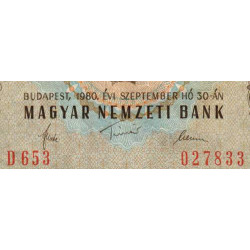 Hongrie - Pick 170d - 50 forint - Série D 653 - 30/09/1980 - Etat : TTB