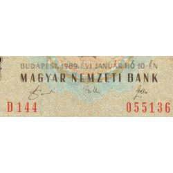 Hongrie - Pick 170h - 50 forint - Série D 144 - 10/01/1989 - Etat : TB