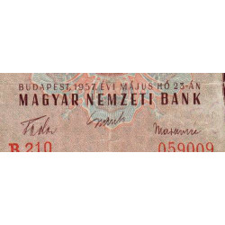 Hongrie - Pick 171a - 100 forint - Série B 210 - 23/05/1957 - Etat : TB-