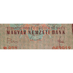 Hongrie - Pick 171d - 100 forint - Série B 877 - 24/10/1968 - Etat : TB-
