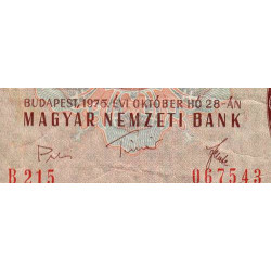 Hongrie - Pick 171e - 100 forint - Série B 215 - 28/10/1975 - Etat : TB