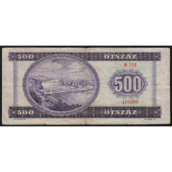 Hongrie - Pick 172a - 500 forint - Série E 158 - 30/06/1969 - Etat : TB