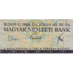 Hongrie - Pick 172a - 500 forint - Série E 158 - 30/06/1969 - Etat : TB