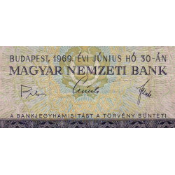 Hongrie - Pick 172a - 500 forint - Série E 432 - 30/06/1969 - Etat : TB