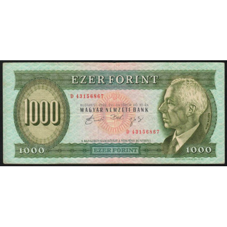 Hongrie - Pick 176a - 1'000 forint - Série D - 30/10/1992 - Etat : TTB