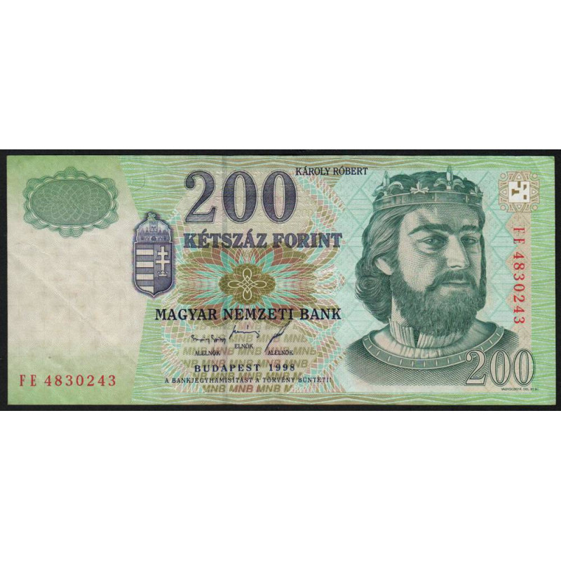 Hongrie - Pick 178a - 200 forint - Série FE - 1998 - Etat : TTB