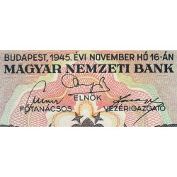 Hongrie - Pick 123 - 10'000'000 pengö - Série O 402 - 16/11/1945 - Etat : NEUF
